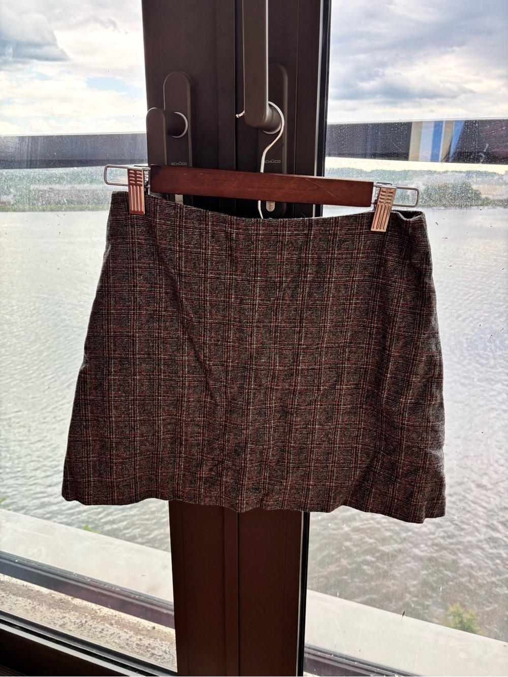 Wilfred Plaid Mini Skirt in Brown and Black